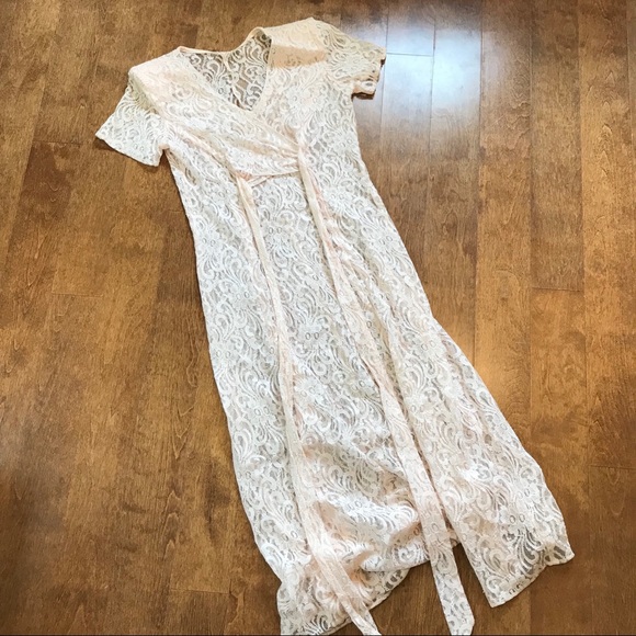 True Vintage Sheer Lace Dress S - Picture 6 of 8